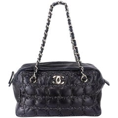 2000s Chanel Quilted Rectangular Chain Top Handle Bag
