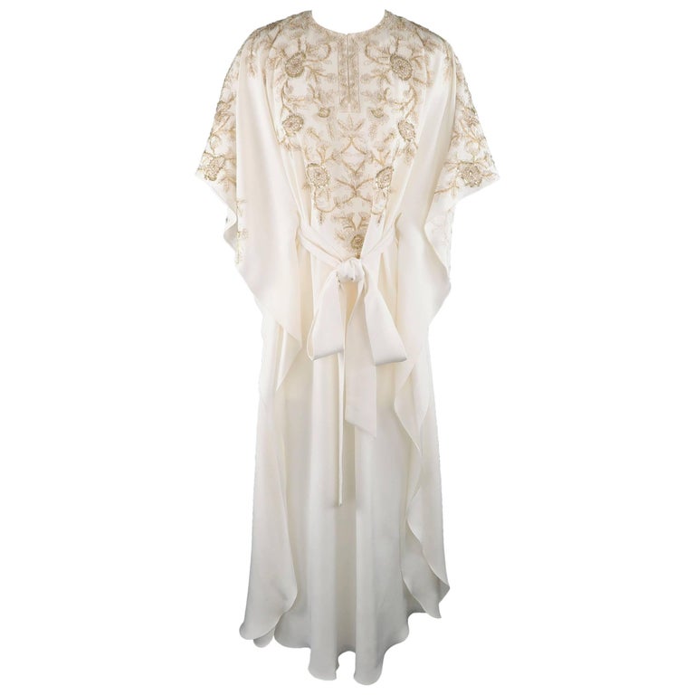 Oscar de la Renta silk caftan, 21st century, offered by Sui Generis Consignment