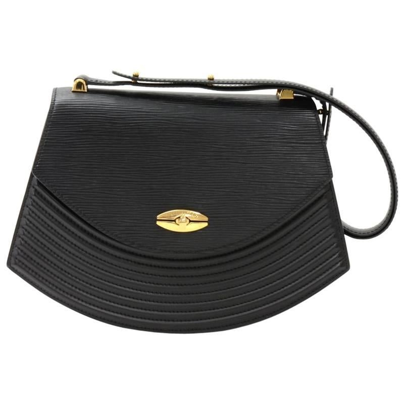 Vintage Louis Vuitton Tilsitt Black Epi Leather Shoulder Pochette Bag  For Sale