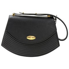 Retro Louis Vuitton Tilsitt Black Epi Leather Shoulder Pochette Bag 