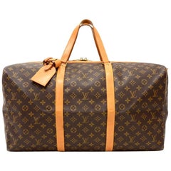 Louis Vuitton Sac Souple 55 Monogram Canvas Duffle Travel Bag