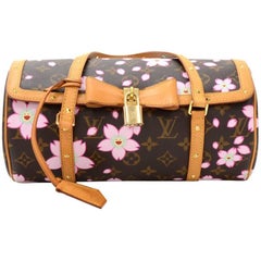 Louis Vuitton Papillon 27 Cherry Blossom Murakami 2003 Limited Hand Bag