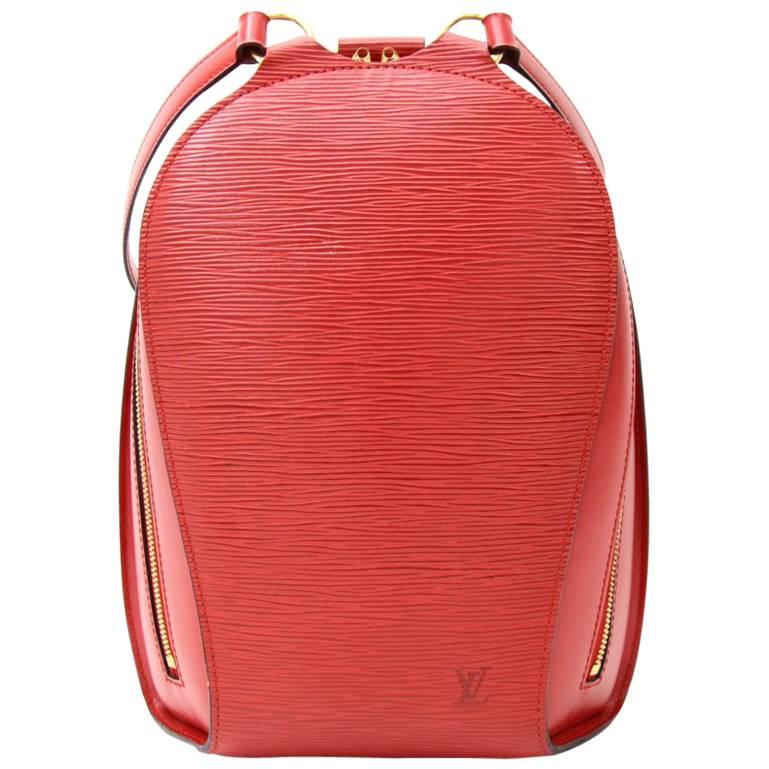 Louis Vuitton Mabillon Red Epi Leather Backpack Bag 
