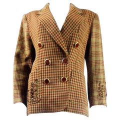 A Christian Lacroix Plaid Wool Jacket Circa 1990