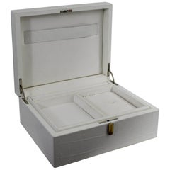 2011 Fendi White Fake Croco Jewlery Box