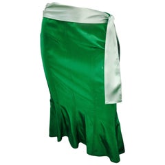 Tom Ford for Yves Saint Laurent silk skirt with Sash