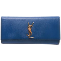 Saint Laurent YSL Electric Blue Cassandre Clutch