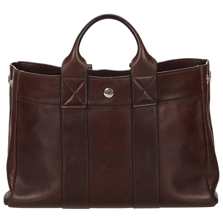 Hermes Brown Leather Fourre Tout PM For Sale at 1stdibs