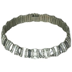 Retro Mother of Pearl and Pave Choker, West Germany