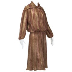 Kay Cosserat Sweater Dressing Midi Skirt Ensemble, 1970s