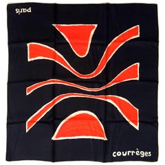 Vintage Courreges Scarf - 100% Silk - Mint Condition - 1960’s - Rare