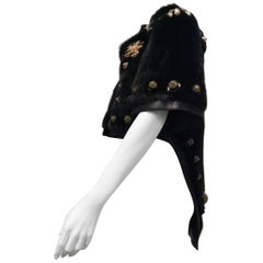 Givenchy Black Mink Tailcoat with Stars Embellishments Sz36 (Us4)