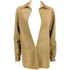 Vintage Hermes by Martin Margiela Tan Suede Tunic, 1998 