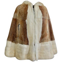 1960s Fur Hooded Cape