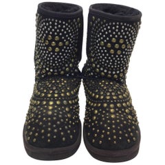 Ugg Jimmy Choo Studded Black Shearling Boots