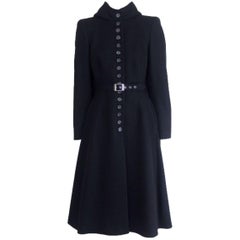 Alexander McQueen 1998 Joan Collection Runway Hooded Cape Back Coat