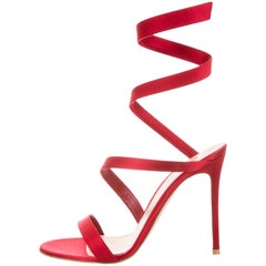 Gianvito Rossi New Red Evening Sandals Heels in Box