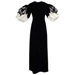 1960s Pierre Balmain Haute Couture Lesage Beaded Velvet Dress