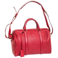 LOUIS VUITTON Bag in Cherry Soft Grained Calf Leather and Velvet Kid Leather