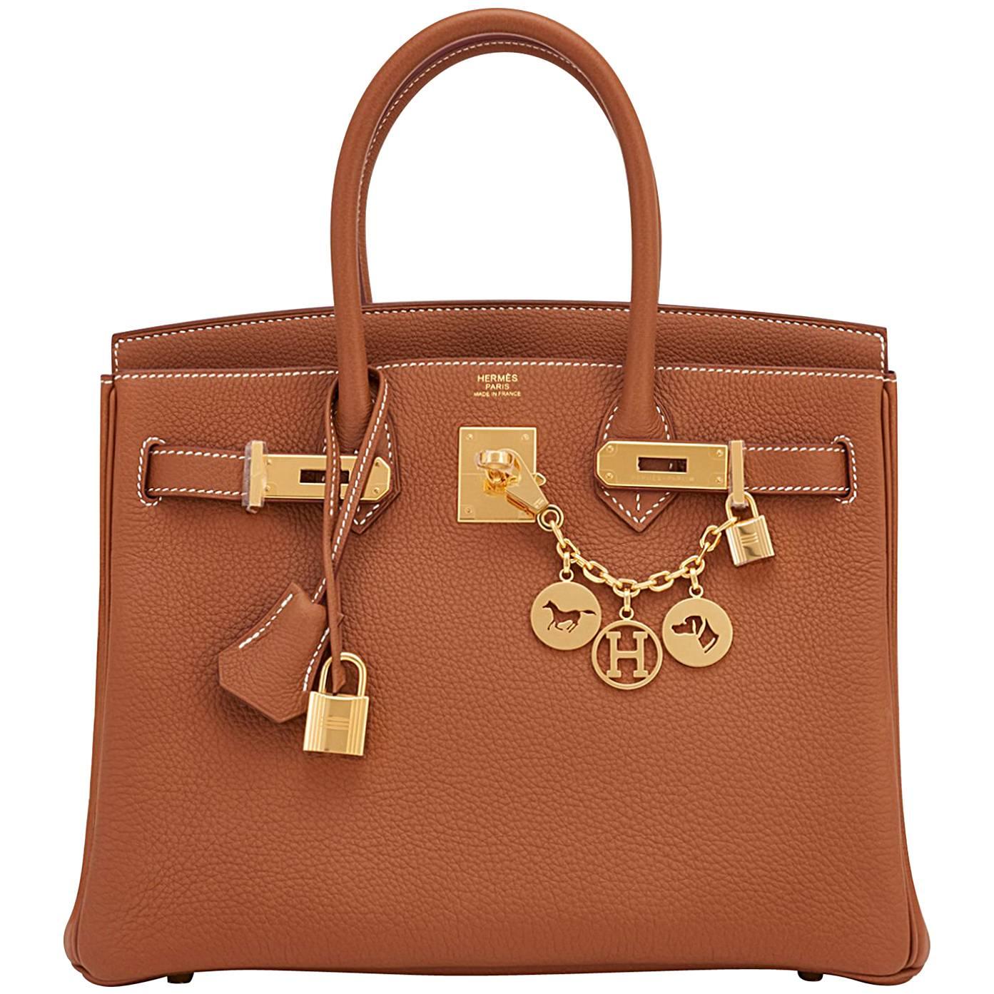 Hermes Birkin 30cm Etoupe Togo Birkin Gold Taupe Bag Z Stamp, 2021 For Sale  at 1stDibs