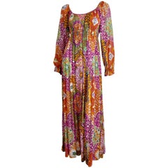 Bohemian Maxi Dress, 1970s 