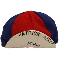 Retro Patrick Kelly Red Blue and White Patrick Kelly Paris Cap Hat, 1980s 