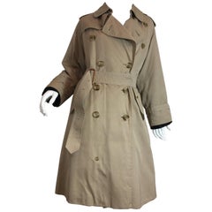 Burberry Double Breasted Trench with Fur Lining