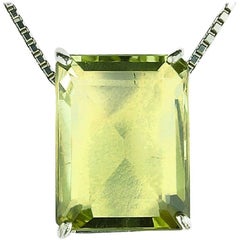 40 Carat Champagne Quartz Sterling Silver Pendant