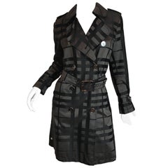 Burberry Plaid Trench Coat