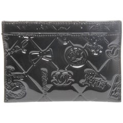 Chanel Black Patent Calfskin Lucky Symbols Cardholder