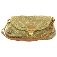 Louis Vuitton, Bags, Louis Vuitton Mini Pleaty Monogram Denim Bag Vintage  Jean Shoulder Bag Wow