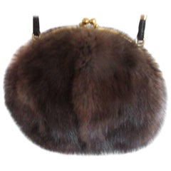 Vintage sable fur muff crossbag