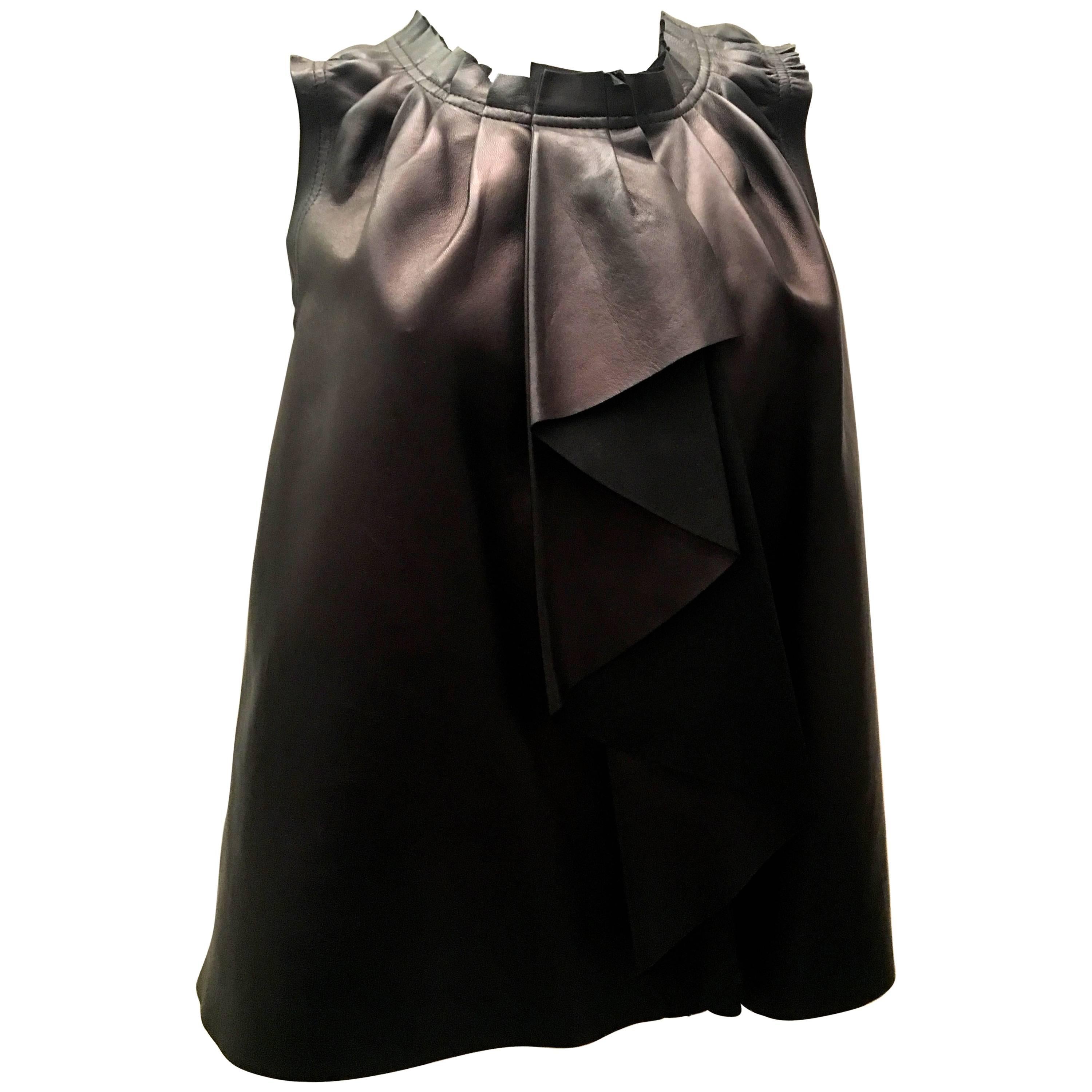 New Louis Vuitton Vest - 100% Leather - Dark Brown For Sale