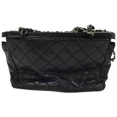 Chanel Vintage Classic Flap Shopping Tote Quilted Caviar Medium