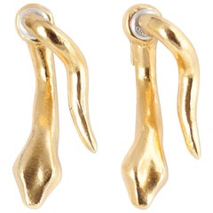 Giulia Barela Secret  Gold Plated Bronze Earrings