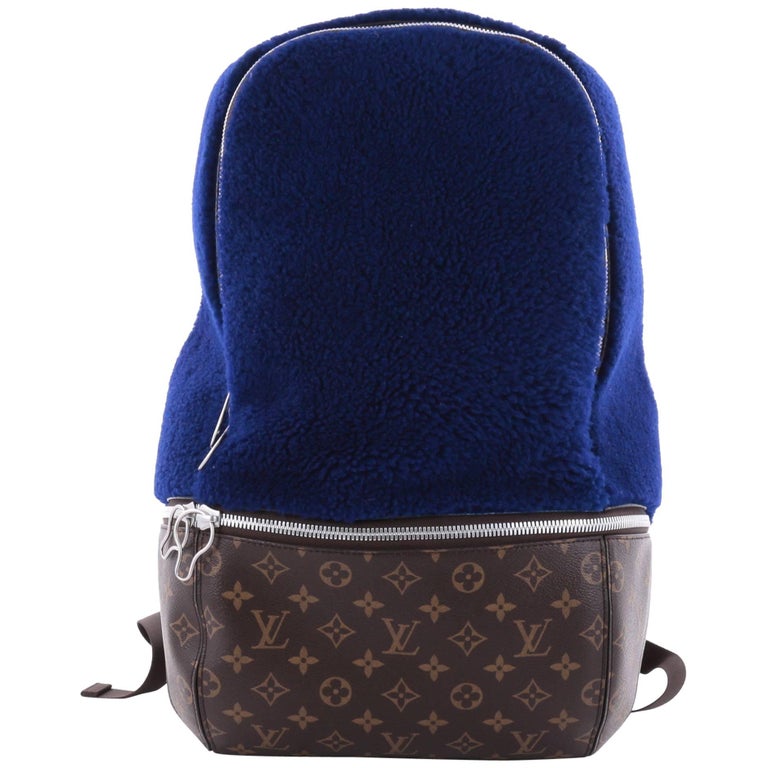 Louis Vuitton Limited Edition Marc Newson Backpack Shearling and Monogram Canvas at 1stdibs