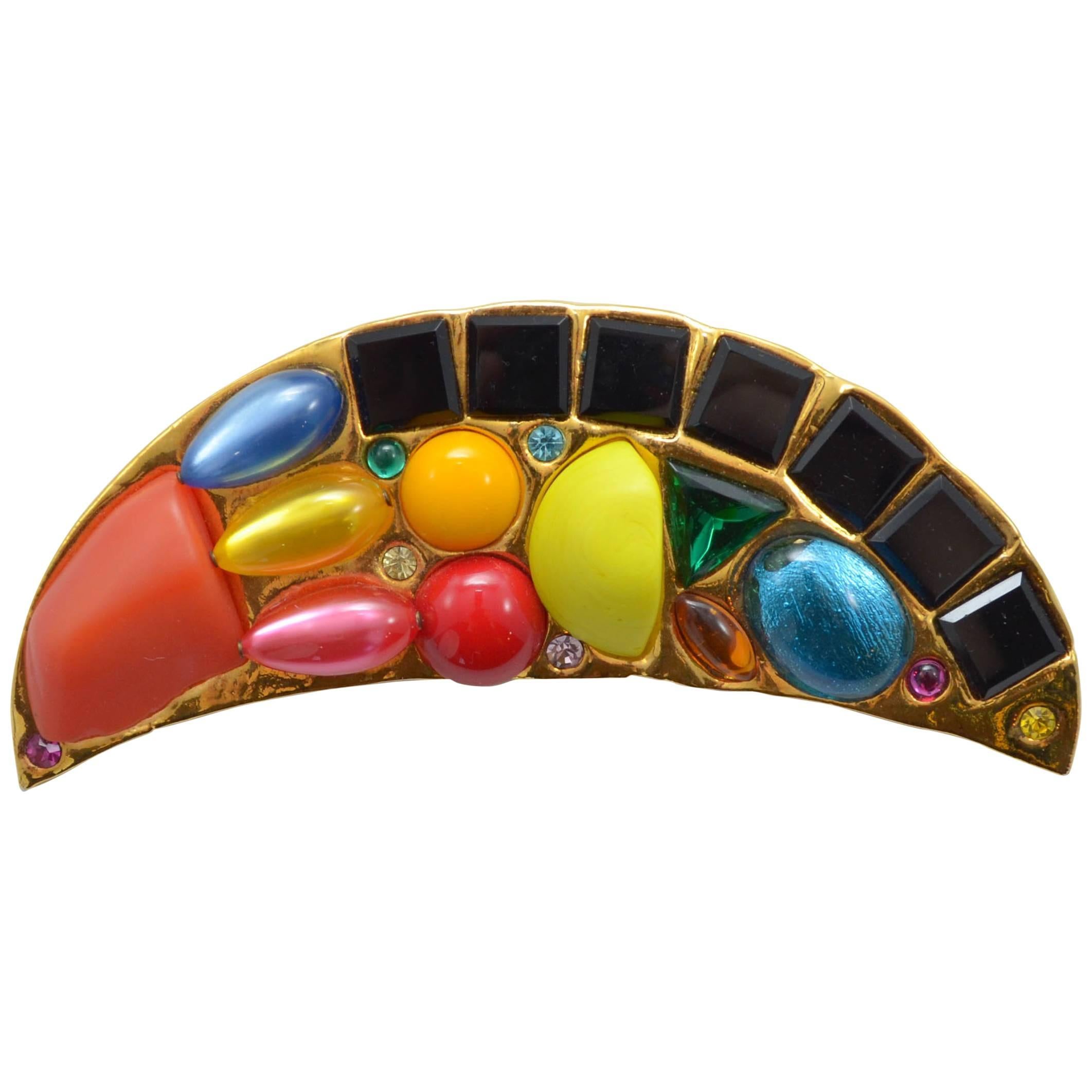 Chanel Rare 1989 Massive Runway Half Moon Brooch