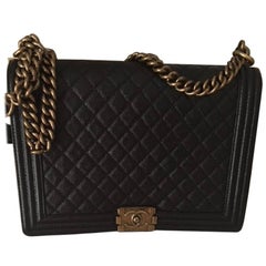 Chanel Large Boy Bag in Caviar Leather