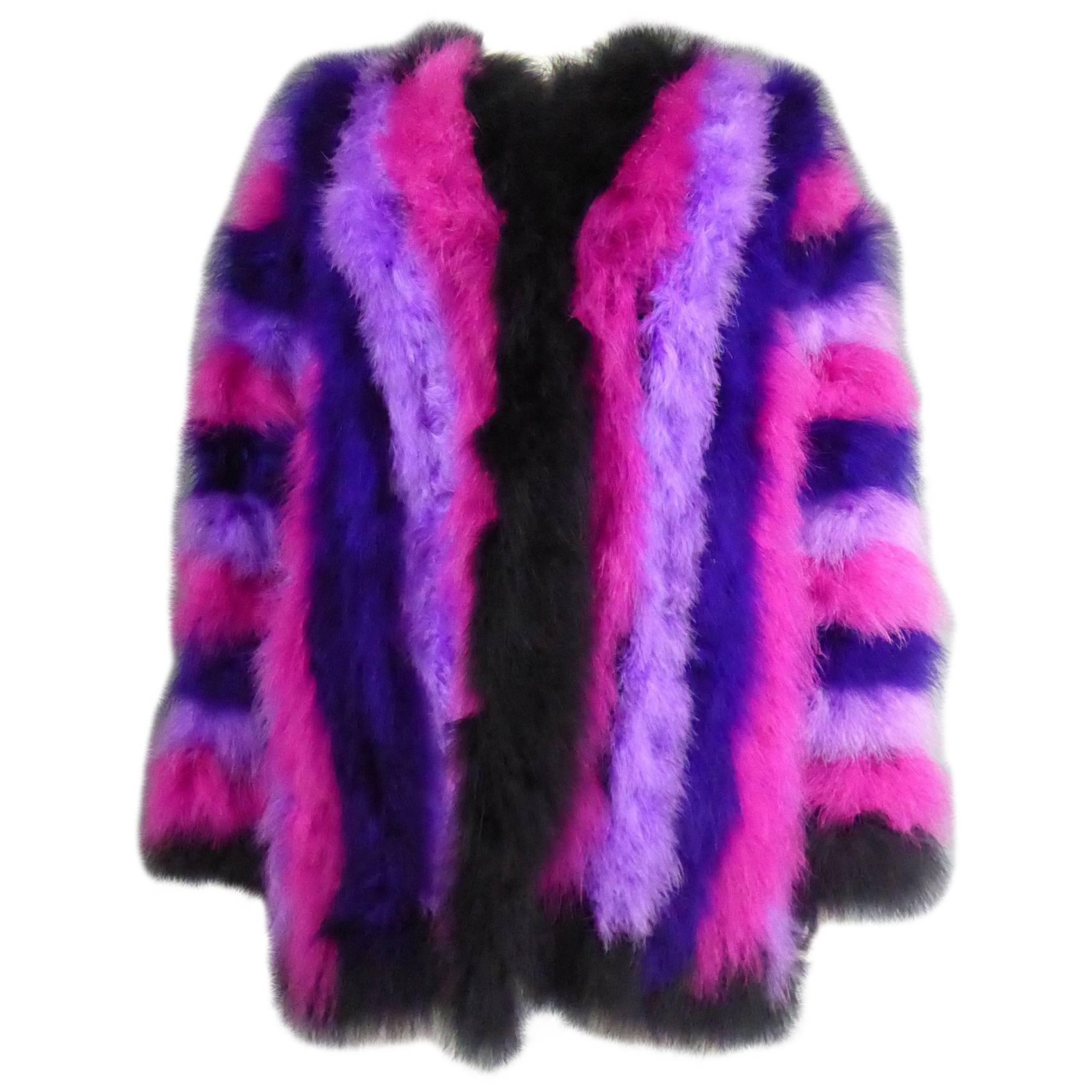 French Ostrich Feather Coat, Circa 1980