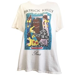 Patrick Kelly Paris 1988 Cotton 'Baker Lisa' T-Shirt Size Large.