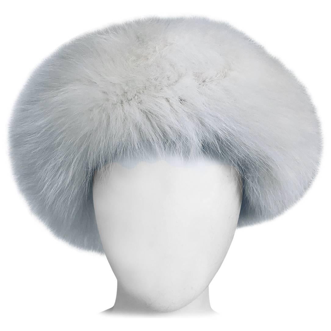 White fox hat 1960s 