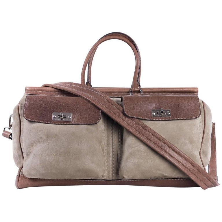 Brunello Cucinelli Brown Calf Leather Bos Taurus Luggage And Travel