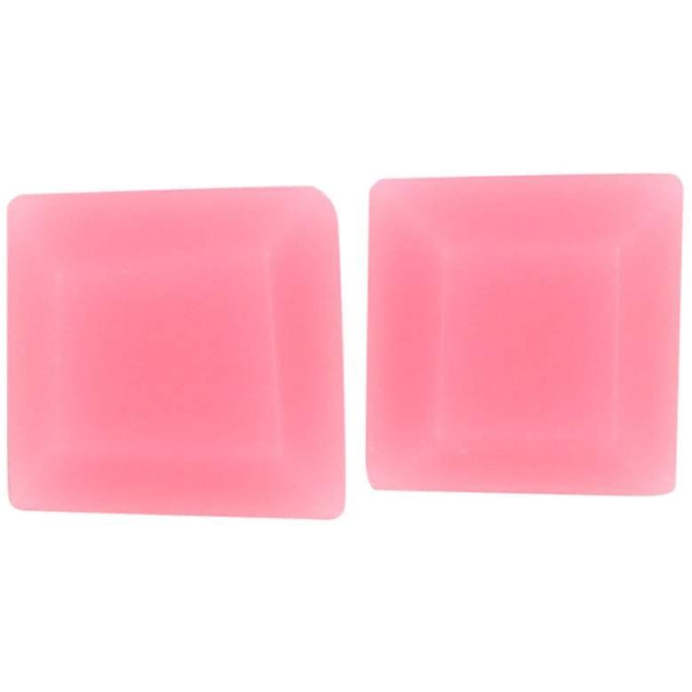 Acrylic Sugar Cube Post Earrings  For Sale