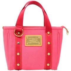 Louis Vuitton Cabas PM Red Antigua Canvas Hand Bag - 2006 Limited