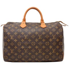 Louis Vuitton Vintage Speedy 35 Monogram Canvas City Hand Bag