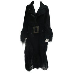 Christian Dior By John Galliano Oversize Coat Wool Silk FR38 US6 