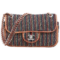 CHANEL Bag in Multicolored Wool and Natural Leather