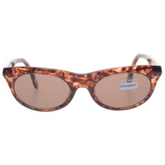 YVES SAINT LAURENT Brown Stunning Oval Cat Eye Sunglasses