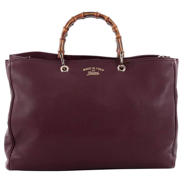 gucci large bamboo shopper tote