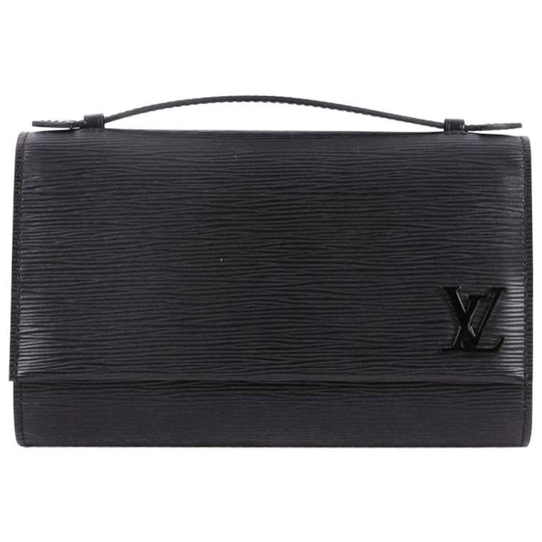 Louis Vuitton Black Epi Leather Clery Pochette Bag